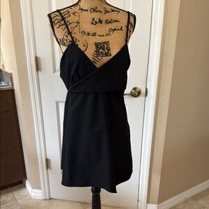Zara Black Ruched Backless Sundress